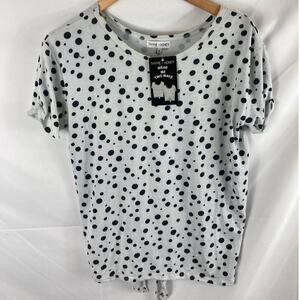 NWT Thyme + Honey Polka Dot Tie Bottom Tshirt Medium